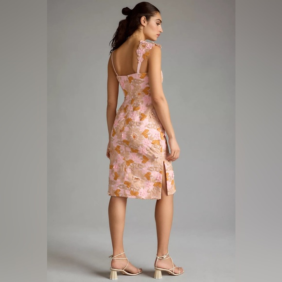 Anthropologie Floral Appliqué Embroidered Dress - Picture 4 of 15